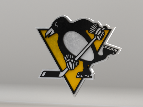 NHL Pittsburgh Penguins Logo Modelo 3D