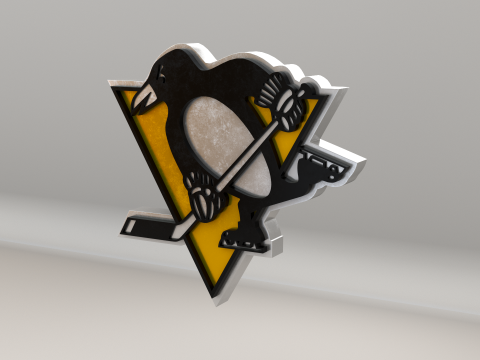 NHL Pittsburgh Penguins Logo 3D 모델