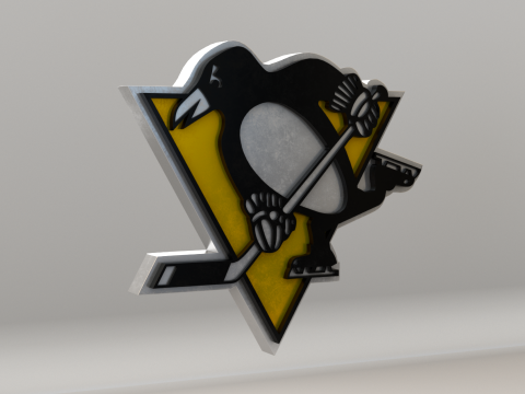 NHL Pittsburgh Penguins Logo 3D 모델