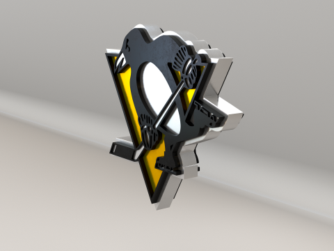 NHL Pittsburgh Penguins Logo 3D 모델