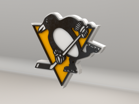 NHL Pittsburgh Penguins Logo 3D 모델