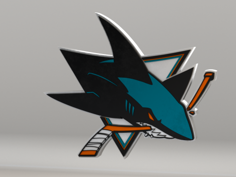 NHL San Jose Sharks Logo Modelo 3D