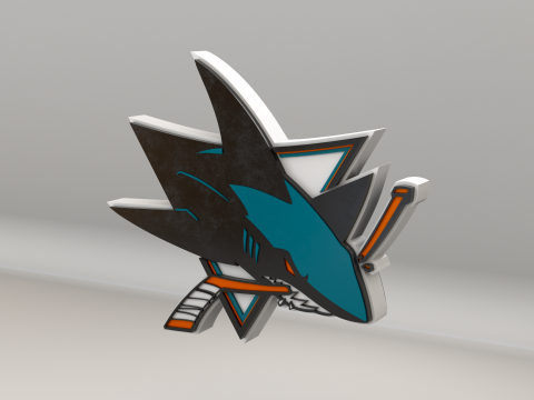NHL San Jose Sharks Logo 3D मॉडल