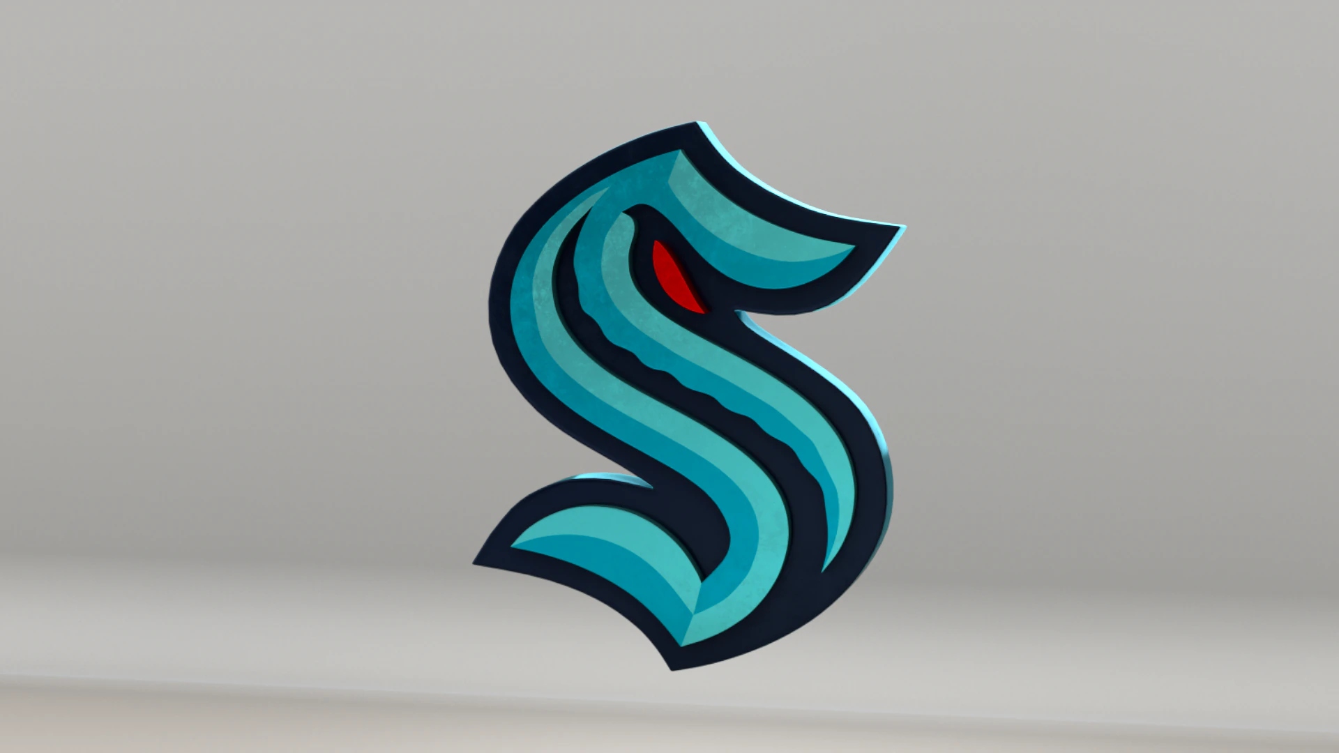 NHL Seattle Krakens Logo 3D Model .c4d .max .obj .3ds .fbx .stl .blend 