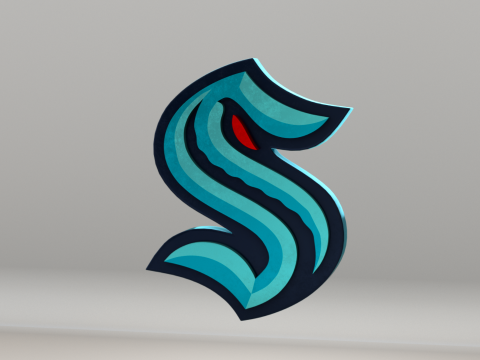 NHL Seattle Krakens Logo Modelo 3D