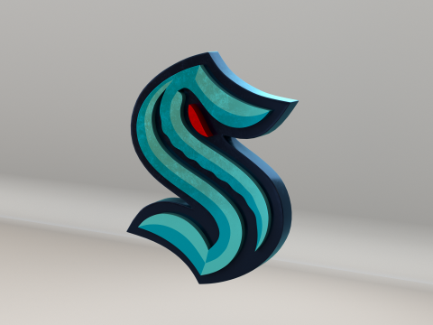 NHL Seattle Krakens Logo Model 3D