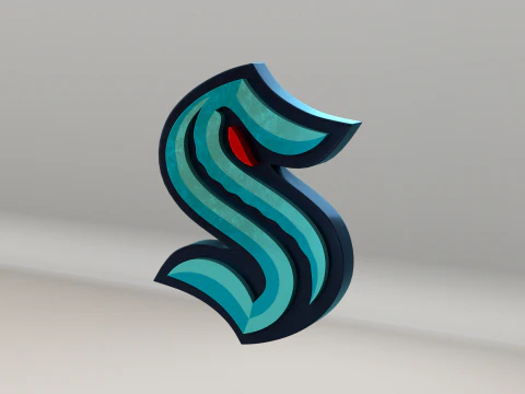 NHL Seattle Krakens Logo 3D Model
