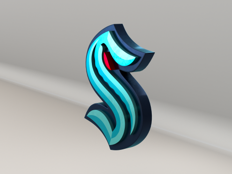 NHL Seattle Krakens Logo Model 3D