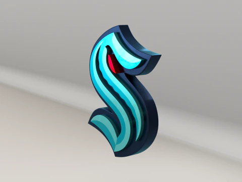 NHL Seattle Krakens Logo 3D Model