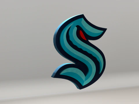 NHL Seattle Krakens Logo 3D Model