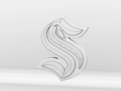 NHL Seattle Krakens Logo 3D Model