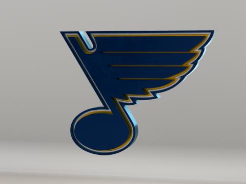 NHL St LouisBlues Logo Modelo 3D