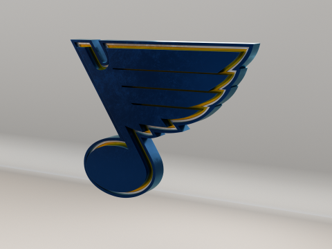 NHL St LouisBlues Logo 3Dモデル