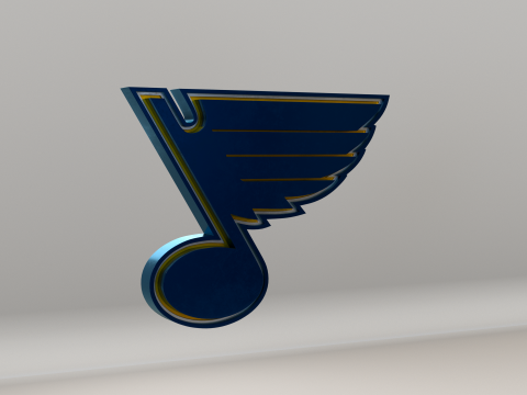 NHL St LouisBlues Logo 3Dモデル