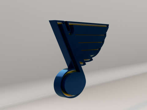 NHL St LouisBlues Logo 3Dモデル