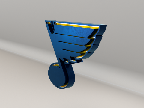 NHL St LouisBlues Logo 3Dモデル