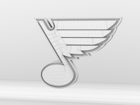 NHL St LouisBlues Logo 3Dモデル