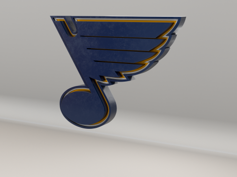 NHL St LouisBlues Logo 3Dモデル