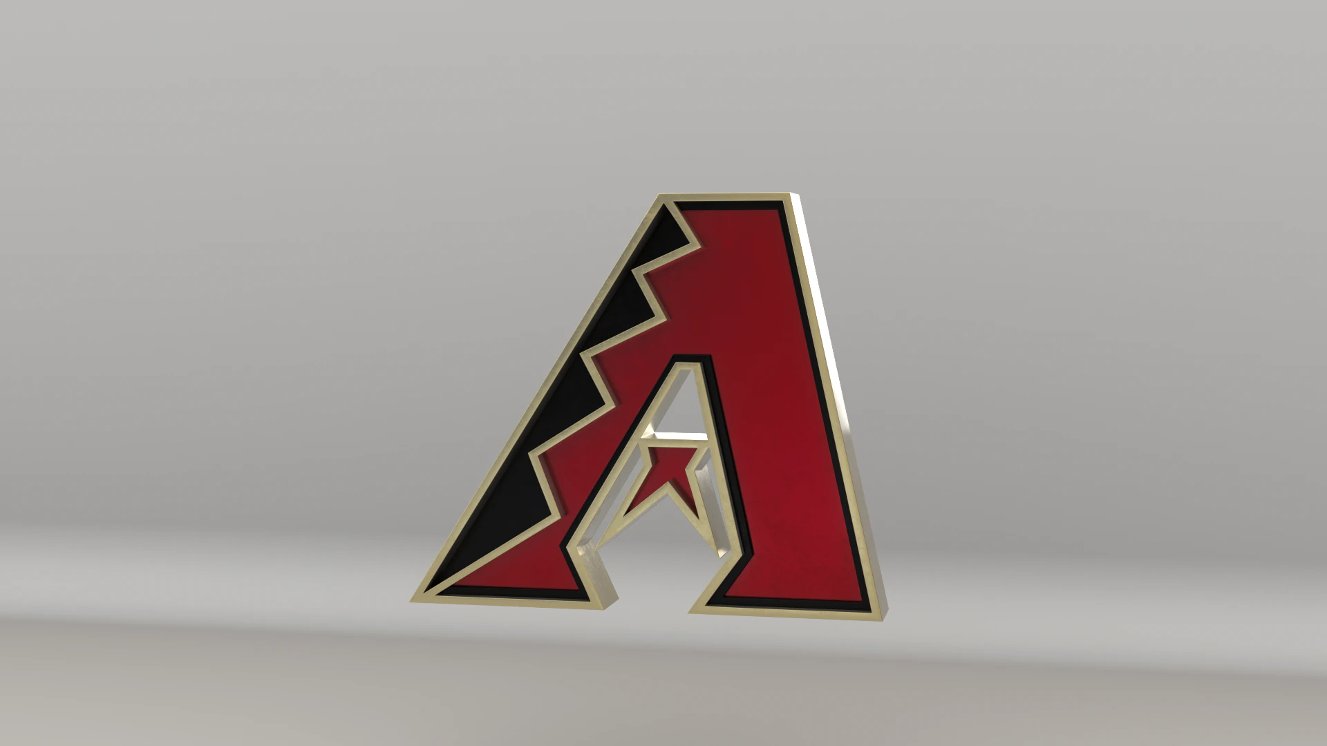 MLB Arizona Diamondbacks Team Logo 3D Model .c4d .max .obj .3ds .fbx .stl .blend 