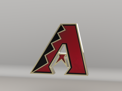 MLB Arizona Diamondbacks Team Logo Modelo 3D