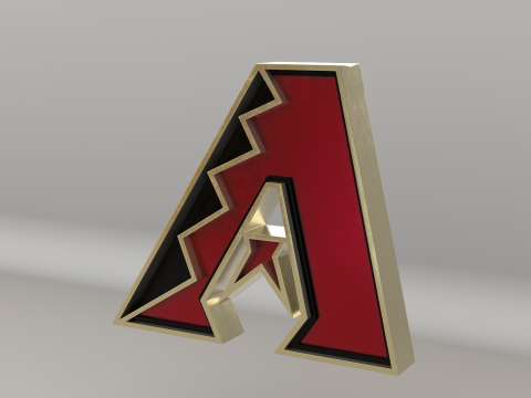 MLB Arizona Diamondbacks Team Logo Modello 3D