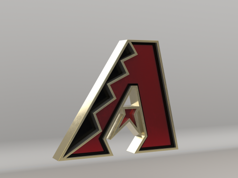 MLB Arizona Diamondbacks Team Logo Modello 3D