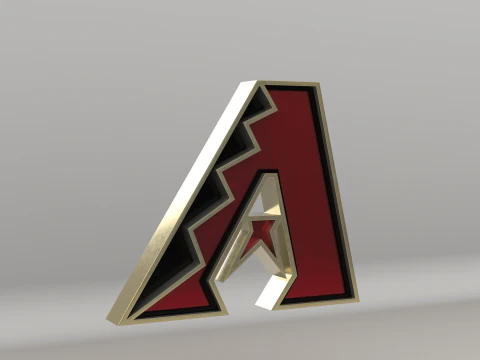 MLB Arizona Diamondbacks Team Logo 3D Model
