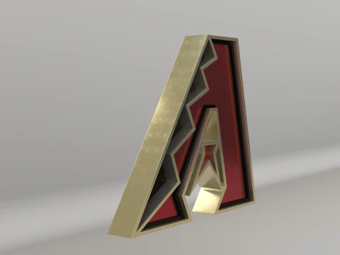 MLB Arizona Diamondbacks Team Logo 3D Model