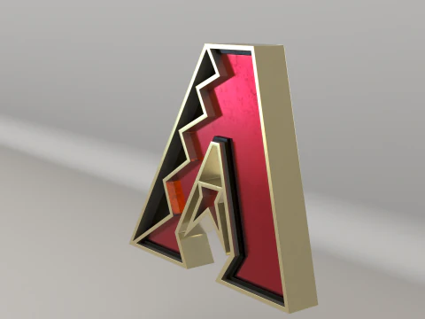 MLB Arizona Diamondbacks Team Logo 3D Model