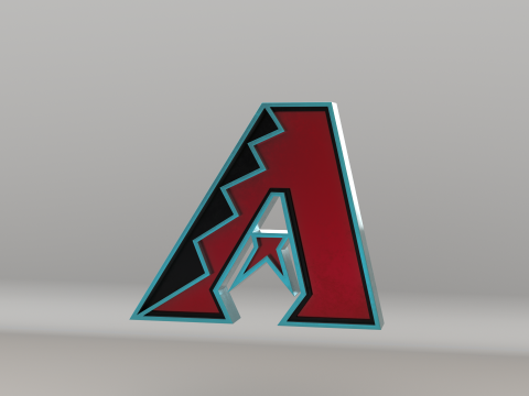 MLB Arizona Diamondbacks Team Logo Modello 3D