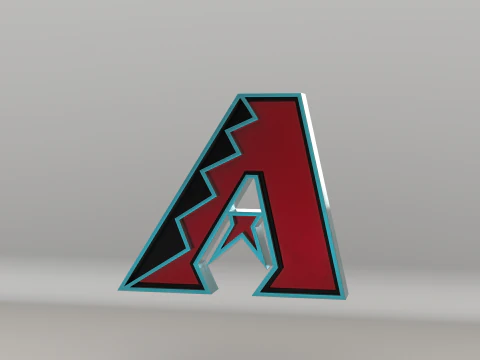 MLB Arizona Diamondbacks Team Logo 3D Model