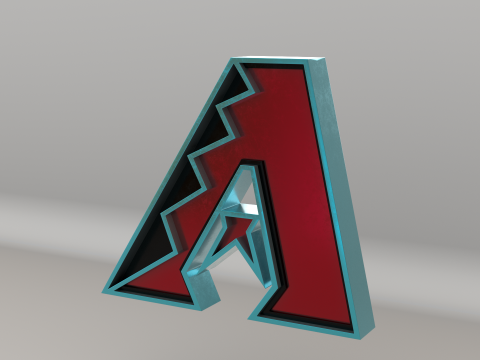 MLB Arizona Diamondbacks Team Logo Modello 3D