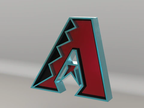 MLB Arizona Diamondbacks Team Logo 3D Model