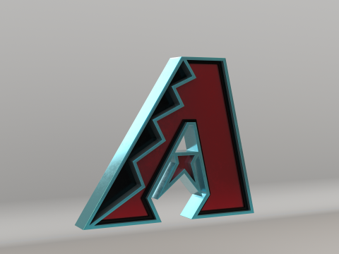 MLB Arizona Diamondbacks Team Logo Modello 3D