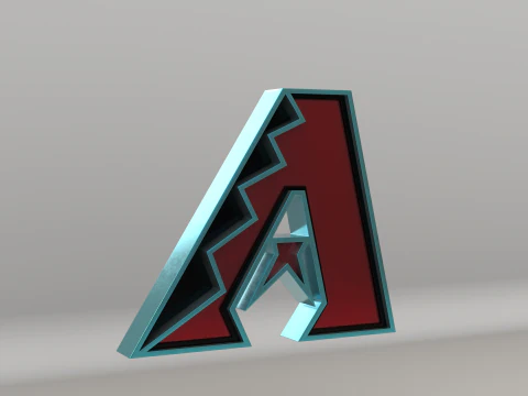 MLB Arizona Diamondbacks Team Logo 3D Model