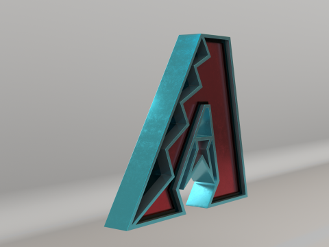 MLB Arizona Diamondbacks Team Logo Modello 3D