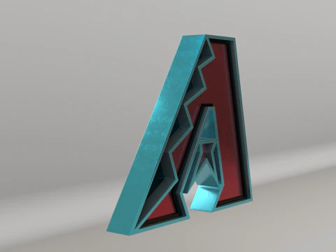 MLB Arizona Diamondbacks Team Logo 3D Model