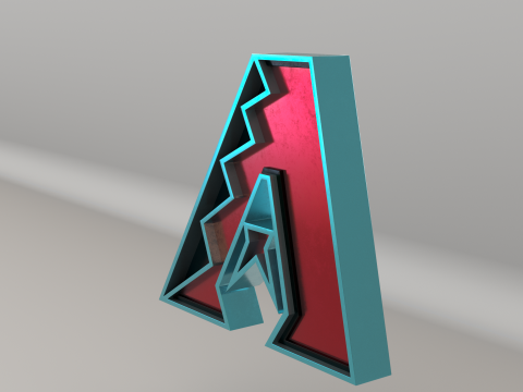 MLB Arizona Diamondbacks Team Logo Modello 3D