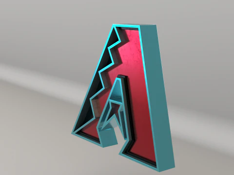 MLB Arizona Diamondbacks Team Logo 3D Model