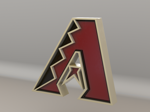 MLB Arizona Diamondbacks Team Logo Modello 3D
