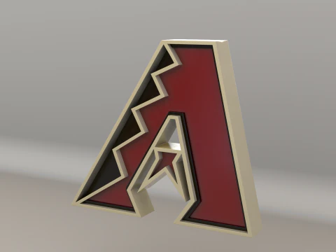 MLB Arizona Diamondbacks Team Logo 3D Model