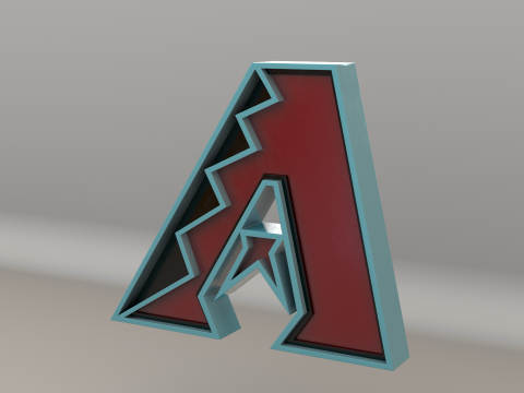 MLB Arizona Diamondbacks Team Logo Modello 3D
