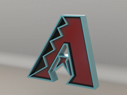 MLB Arizona Diamondbacks Team Logo 3D Model