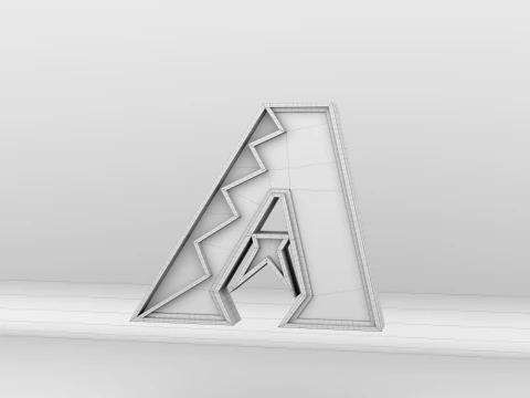 MLB Arizona Diamondbacks Team Logo 3D Model
