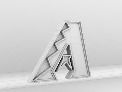 MLB Arizona Diamondbacks Team Logo Modello 3D