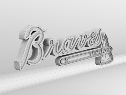 MLB Atlanta Braves V1 Team Logo 3D-Modell