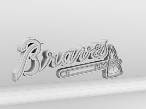 MLB Atlanta Braves V1 Team Logo 3D-Modell