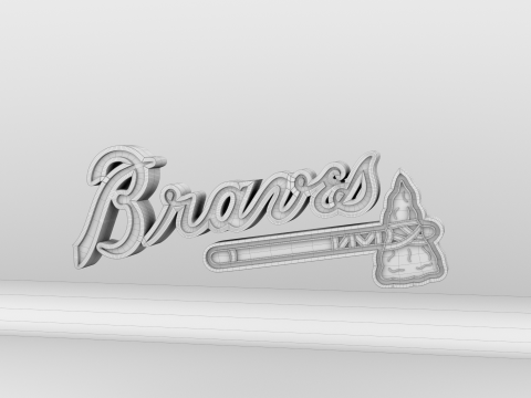 MLB Atlanta Braves V1 Team Logo 3D-Modell