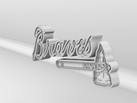MLB Atlanta Braves V1 Team Logo 3D-Modell