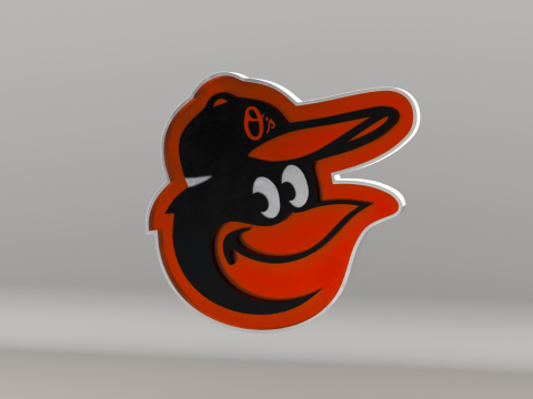 MLB Baltimore Orioles Team Logo 3D Модель